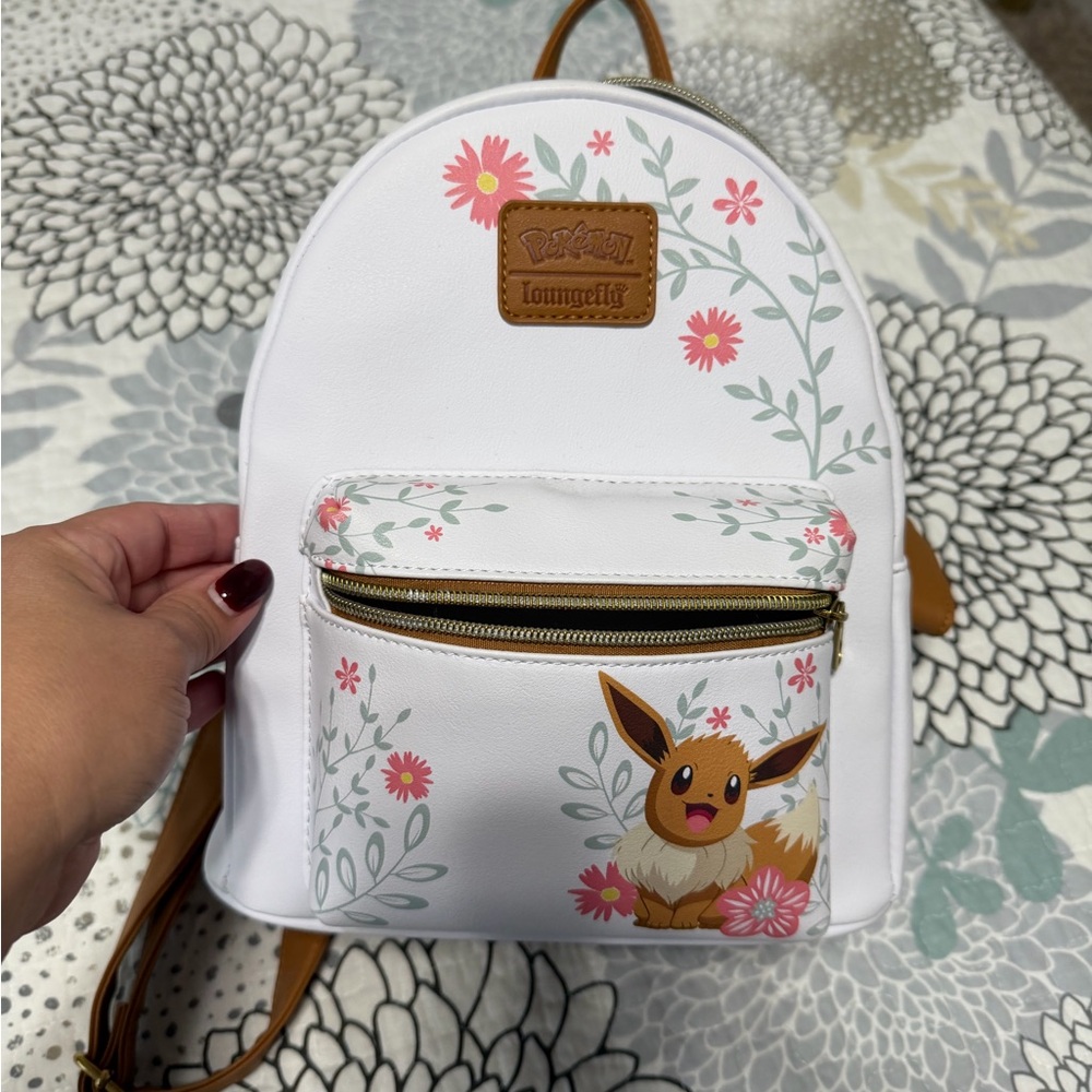 Loungefly White and Pink Pokémon Backpack